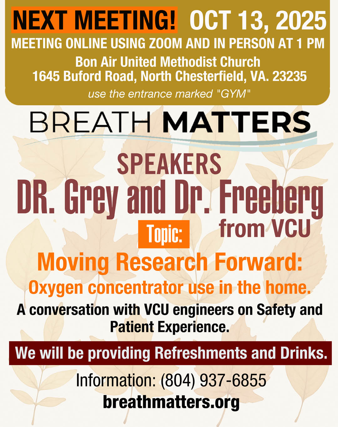 September 2025 Breathmatters Meeting