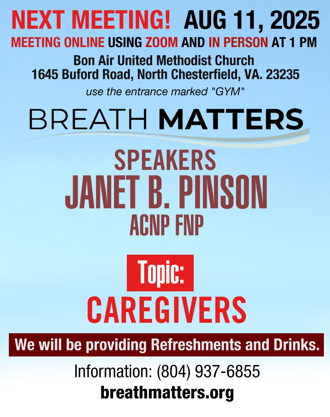 July 2025 Breathmatters Meeting