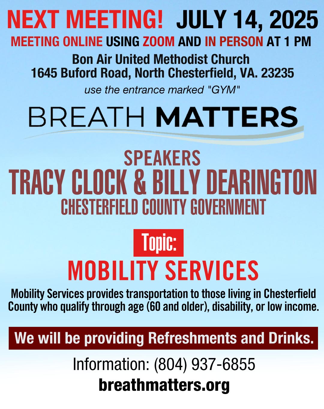 July 2025 Breathmatters Meeting